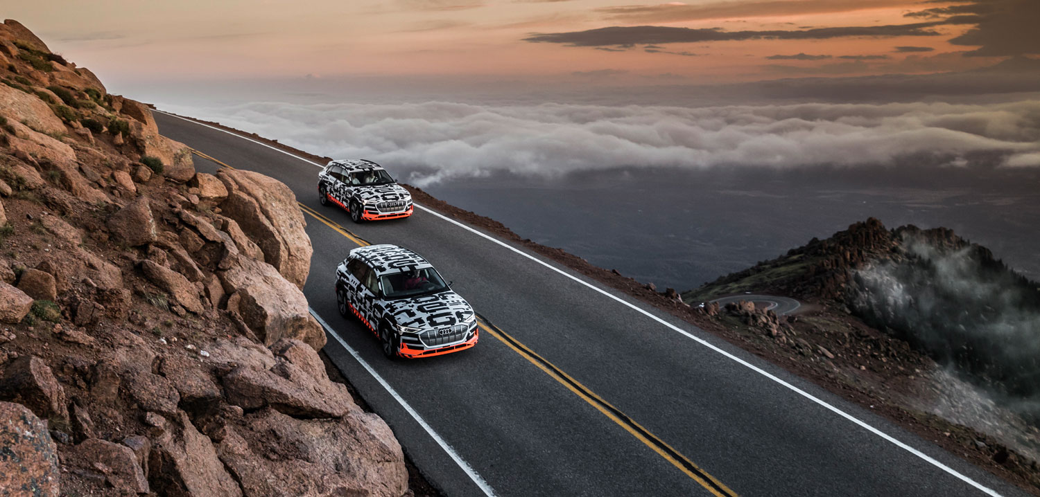 Audi demonstrates etron energy recuperation systems on Pikes Peak Electric & Hybrid Vehicle